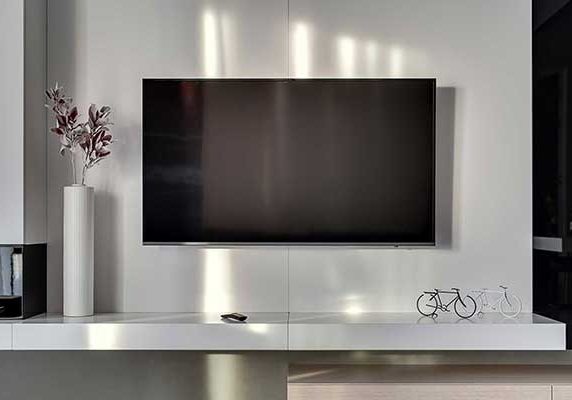 TV on wall